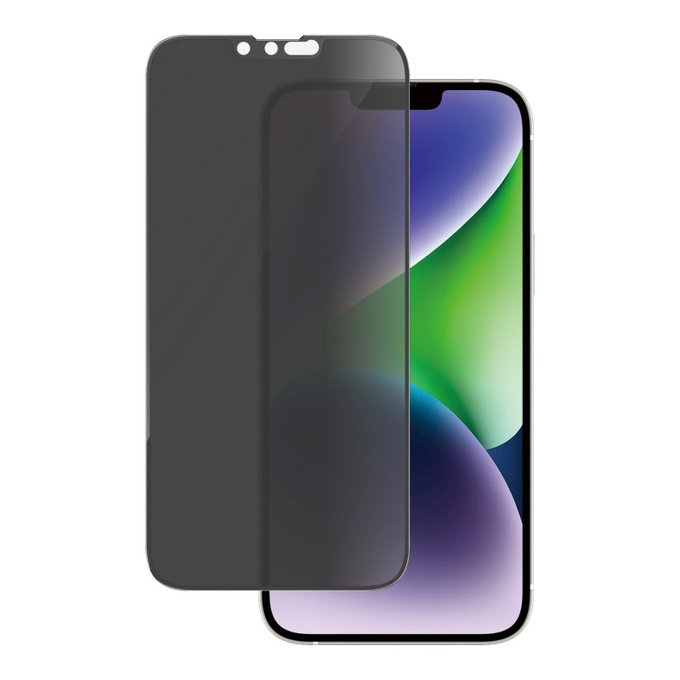 Edzett üveg UWF Privacy AB applikátorral iPhone 14 Plus/13 Pro Max készülékhez, Fekete, PanzerGlass