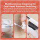 Többfunkciós Tisztítókefe + Tisztítótoll + Kulcslehúzó (Piros)