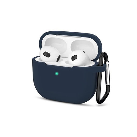 FixPremium - Szilikon Tok Karabinerrel - AirPods 3, kék