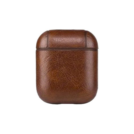 FixPremium - Műbőrből készült tok - AirPods 1 és 2, barna