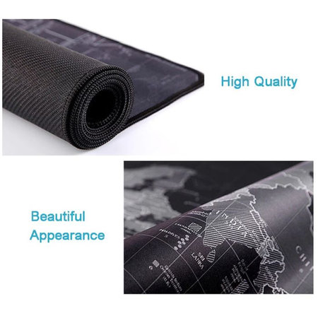 FixPremium - Pad egérhez és billentyűzethez térkép témával, fekete