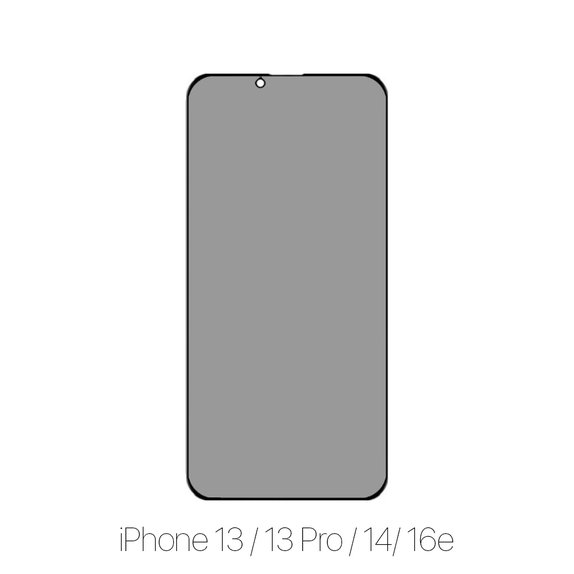 FixPremium Privacy Anti-Spy Glass - Edzett üveg - iPhone 13, 13 Pro, 14 és 16e