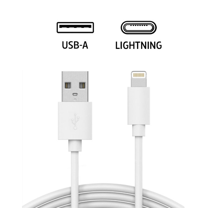 Lightning / USB kábel, 1 m, Apple-kompatibilis, bulk