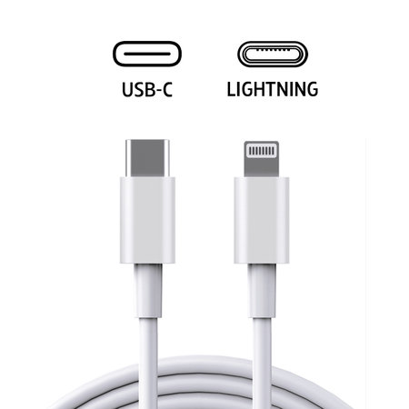 Lightning / USB-C kábel, 1 m, Apple-kompatibilis, bulk