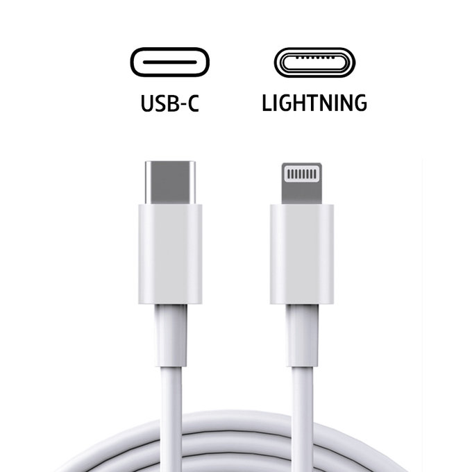 Lightning / USB-C kábel, 1 m, Apple-kompatibilis, bulk