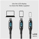 SBS - USB-C / USB-C PowerDelivery Kábel LCD kijelzővel 100W (1m), fekete