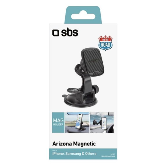 SBS - Arizona Magnetic tartó autóba, tapadókoronggal, fekete