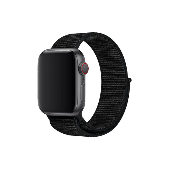 FixPremium - Nylon Szíj - Apple Watch (42, 44, 45 és 49mm), fekete