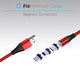 FixPremium - Lightning / USB Mágneses Kábel (2m), piros