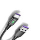 FixPremium - USB-C / USB Kábel LED-es visszajelzővel (1m), fekete