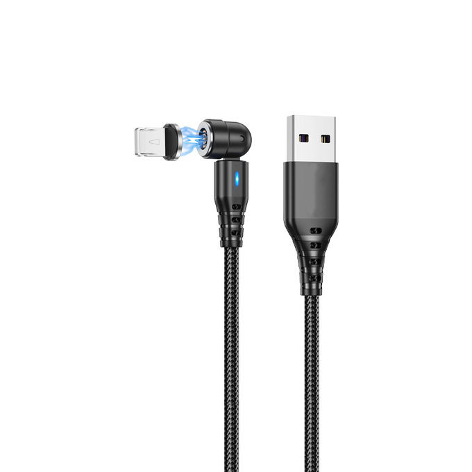 FixPremium - Lightning / USB Mágneses Kábel (1m), fekete