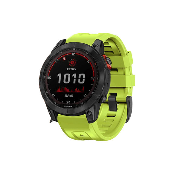 FixPremium - Szilikon szíj Garminhoz (QuickFit 22mm), zöld
