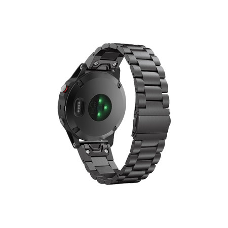 FixPremium - Rozsdamentes acél szíj Garminhoz (QuickFit 26mm), fekete