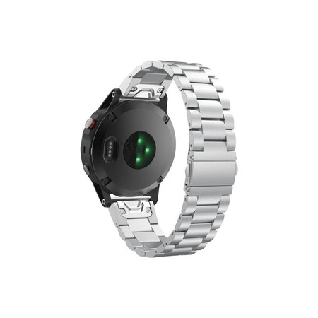 FixPremium - Rozsdamentes acél szíj Garminhoz (QuickFit 22mm), ezüst