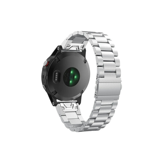 FixPremium - Rozsdamentes acél szíj Garminhoz (QuickFit 22mm), ezüst