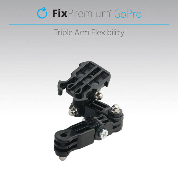 FixPremium - Háromkaros tartó GoPro-hoz, fekete