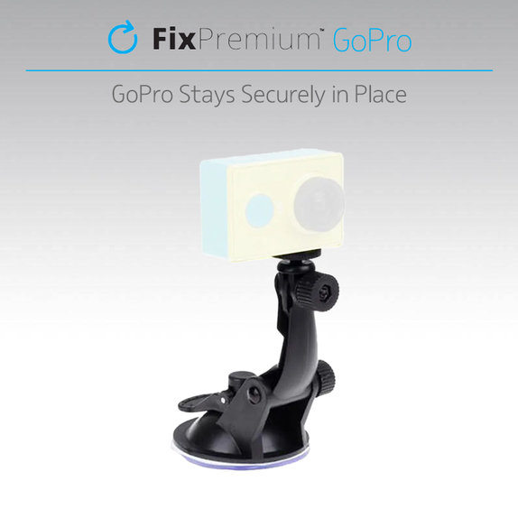 FixPremium - GoPro tartó tapadókoronggal, fekete
