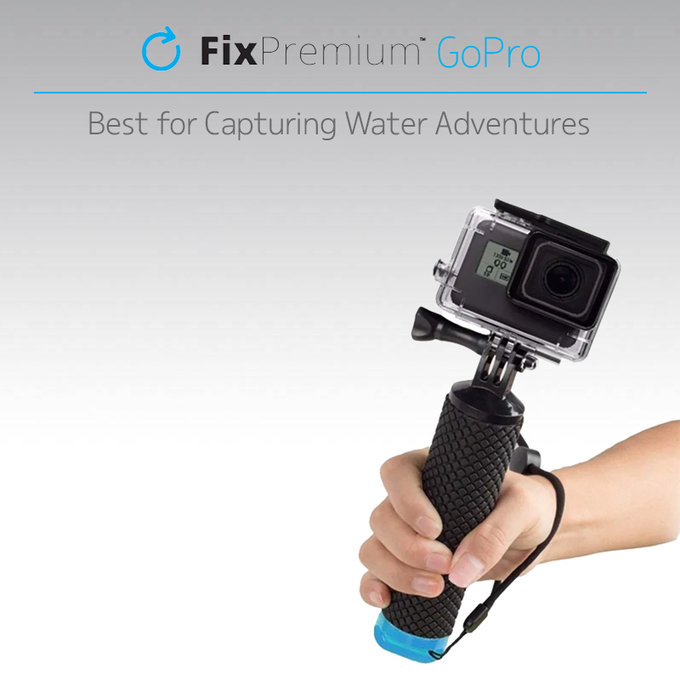 FixPremium - Úszó a GoPro-hoz, fekete