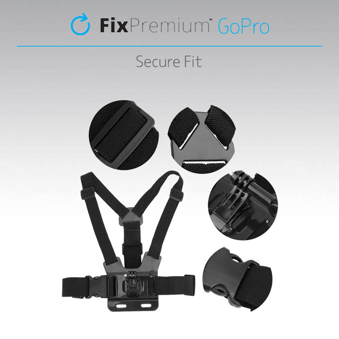 FixPremium - Body Mount GoPro, fekete