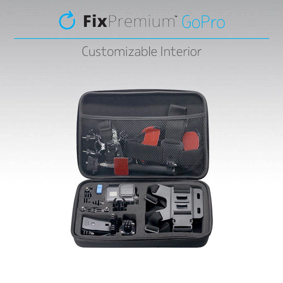FixPremium - Védőtok GoPro-hoz és tartozékokhoz (L méret), fekete