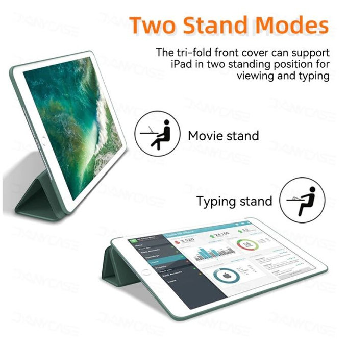 FixPremium - Zárható szilikon tok iPadhez Pro 12.9" (4th, 5th Gen), zöld