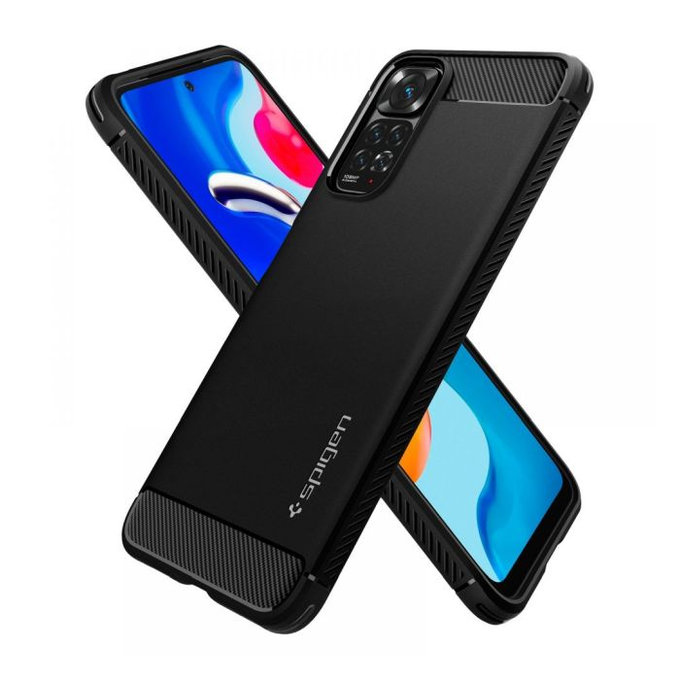 Spigen - Ügy Ruggen Armor - Xiaomi Redmi Note 11 és 11S, fekete