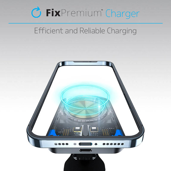 FixPremium - Autótöltő MagSafe-rel V1, fekete
