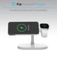 FixPremium - MagSafe 3in1 állvány iPhone-hoz, Apple Watch-hoz és AirPods-hoz, fehér színű