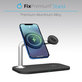 FixPremium - MagSafe 3in1 állvány iPhone-hoz, Apple Watch-hoz és AirPods-hoz, fekete színű