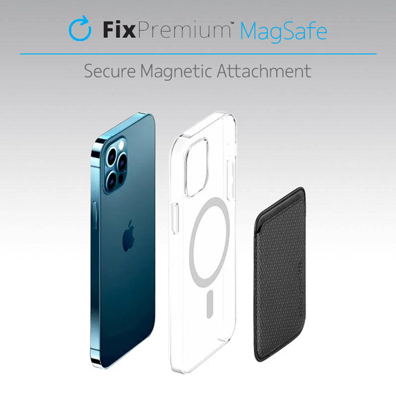 FixPremium - MagSafe Carbon pénztárca, Fekete