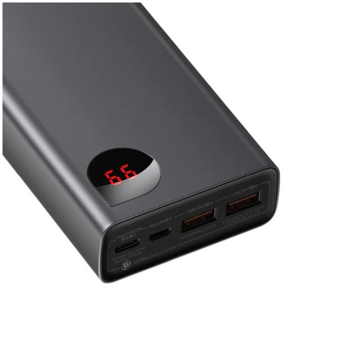 Baseus - 65W PowerBank 20 000 mAh, fekete, 65W PowerBank, fekete