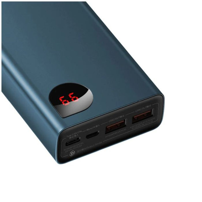 Baseus - 65W PowerBank 20 000 mAh, kék