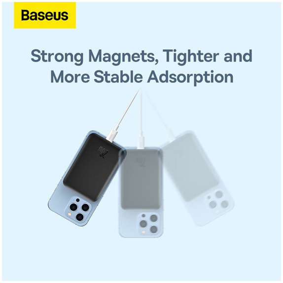 Baseus - MagSafe PowerBank 6000 mAh, fehér