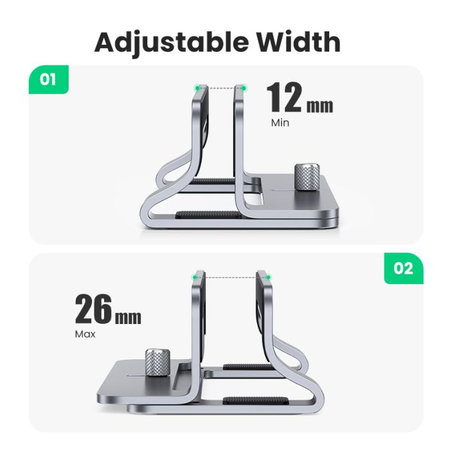 UGREEN - Tartó notebook-hoz, szürke