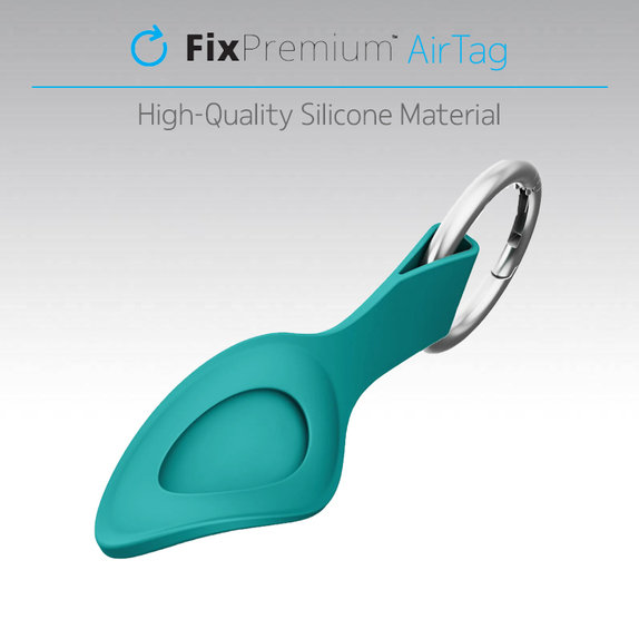 FixPremium - Szilikon kulcstartó AirTaghez, fekete