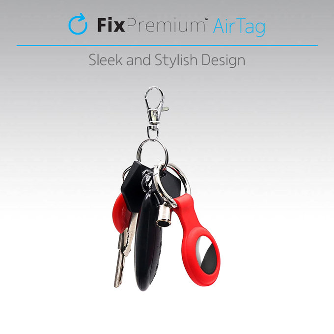 FixPremium - Szilikon kulcstartó AirTaghez, sötétzöld