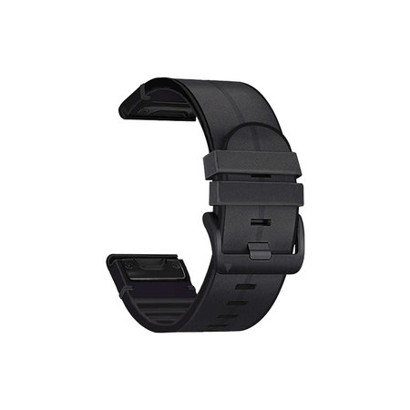 FixPremium - Bőrszíj Garmin-hoz (QuickFit 26mm), fekete