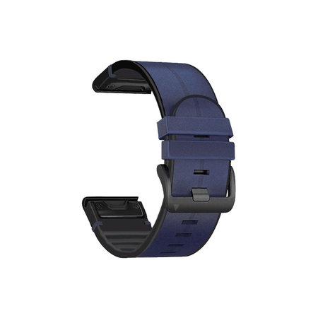 FixPremium - Bőrszíj Garmin-hoz (QuickFit 26mm), kék