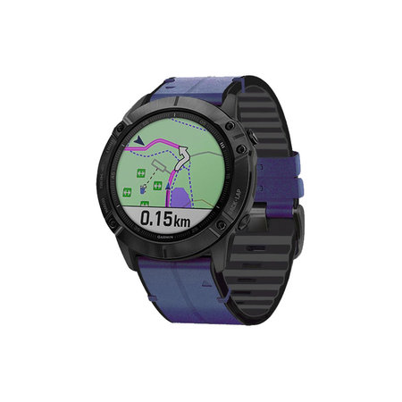 FixPremium - Bőrszíj Garmin-hoz (QuickFit 26mm), kék