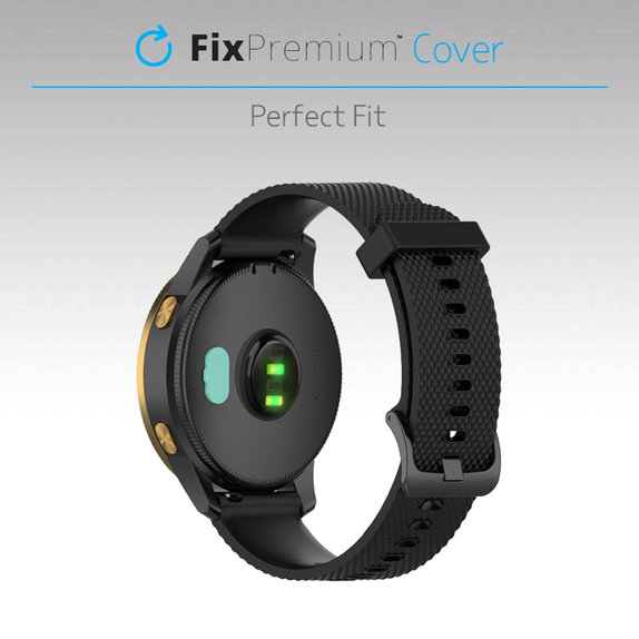 FixPremium - Töltőcsatlakozó burkolat Garmin órá-hoz, Fekete