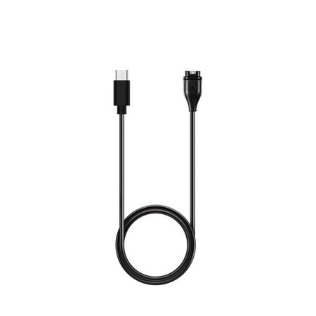 FixPremium - USB-C töltőkábel Garmin órá-hoz, Fekete