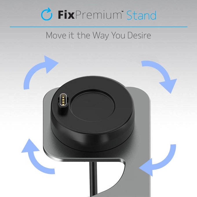 FixPremium - Töltőállvány Garmin órá-hoz, űrszürke