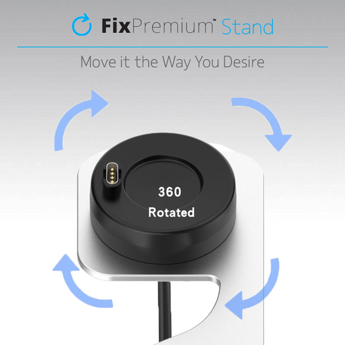 FixPremium - Töltőállvány Garmin órá-hoz, ezüst színű