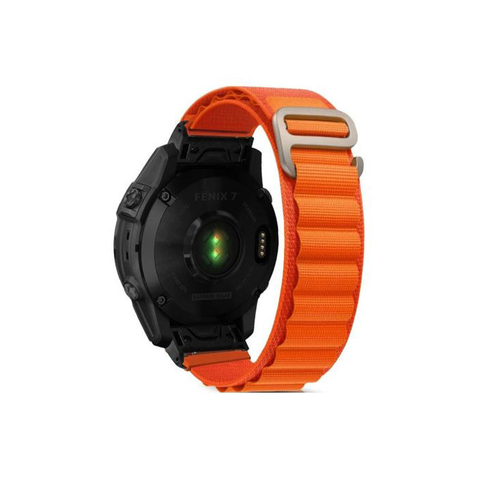 FixPremium - Alpesi hurokszíj Garmin-hoz (QuickFit 26mm), narancssárga