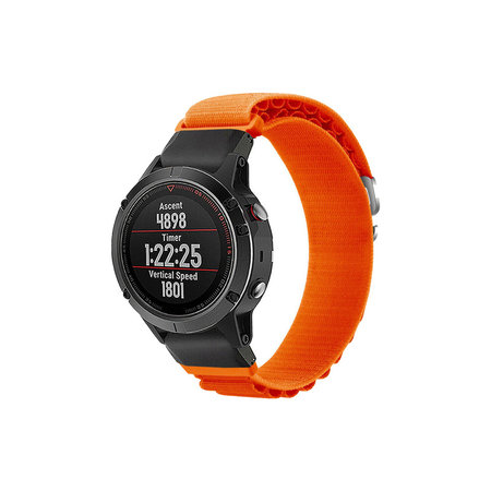 FixPremium - Alpesi hurokszíj Garmin-hoz (QuickFit 26mm), narancssárga