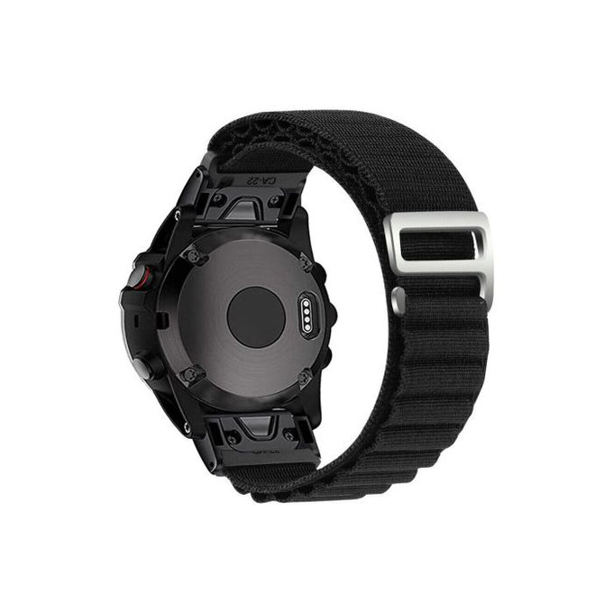 FixPremium - Alpesi hurokszíj Garmin-hoz (QuickFit 26mm), fekete