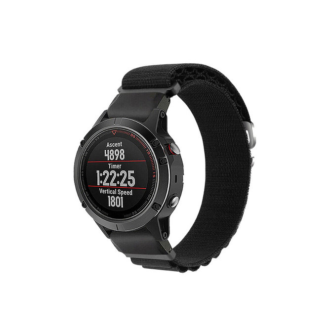 FixPremium - Alpesi hurokszíj Garmin-hoz (QuickFit 26mm), fekete