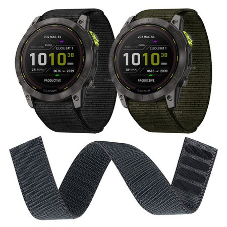 FixPremium - Nylon pánt Garmin-hoz (22mm), szürke