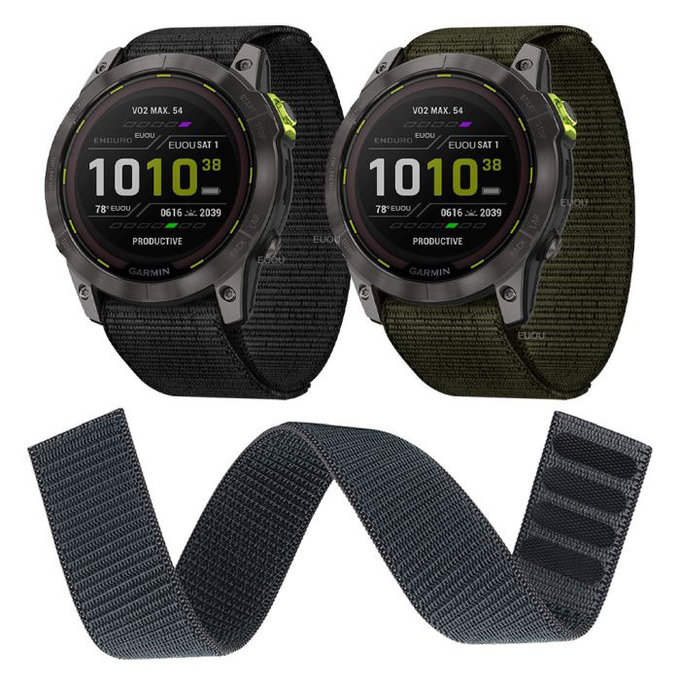 FixPremium - Nylon pánt Garmin-hoz (22mm), szürke