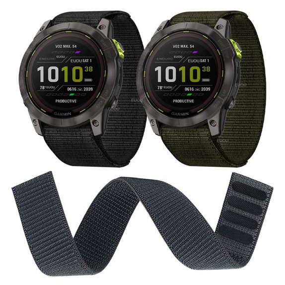 FixPremium - Nylon pánt Garmin-hoz (26mm), fekete